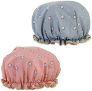 Douchemuts per Bagnos 2 Pezzi - Impermeabili - Bagnoschiuma per Capelli - Disegno Protettivo - Ideali per Capelli Ricci - Confortevole Adattamento - Copertura Capelli