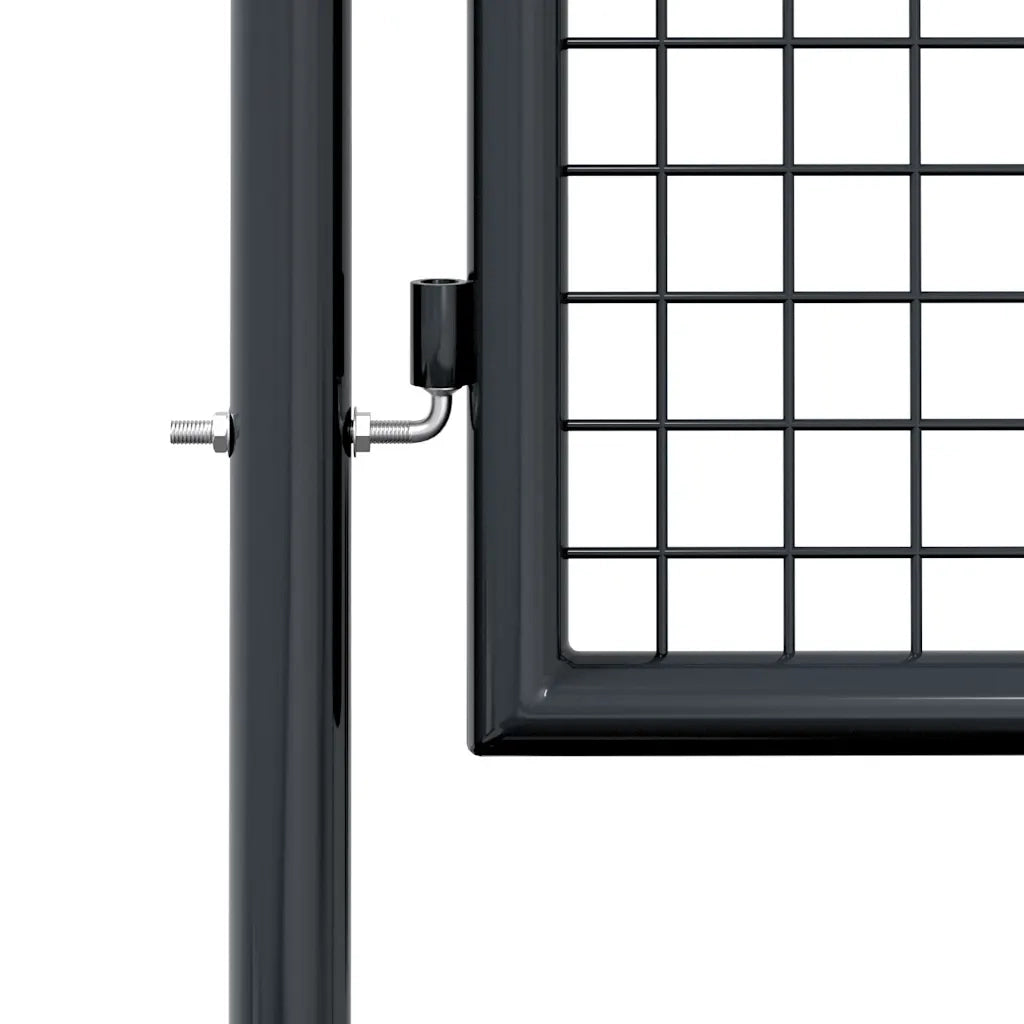 Cancello per Giardino in Acciaio Zincato 100x250 cm Grigio cod mxl 49745