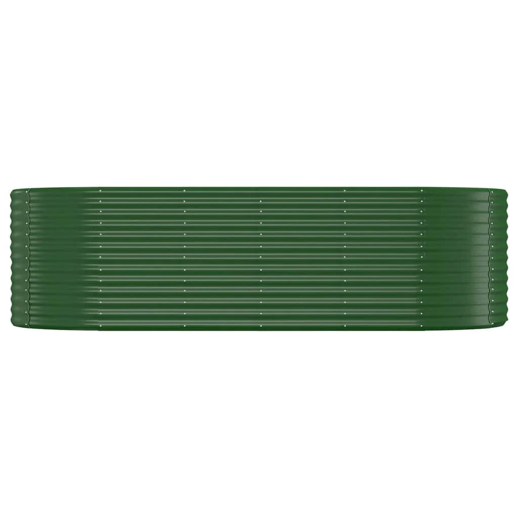 Fioriera rialzata per piante e fiori adatta per terrazze e giardini acciaio verniciato a polvere 249 x 100 x 68 cm verde 02_0039613