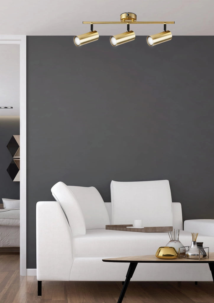 Candellux plafoniera COLLY 3xGU10 ottone metallo 93-01733