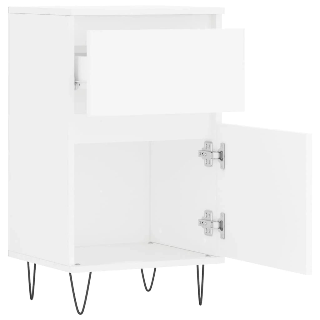 Buffet credenza cassettiera armadio mobile contenitore organizer per cucina soggiorno salotti set da 2 40 x 35 x 70 cm legno ingegnerizzato bianco 02_0036660