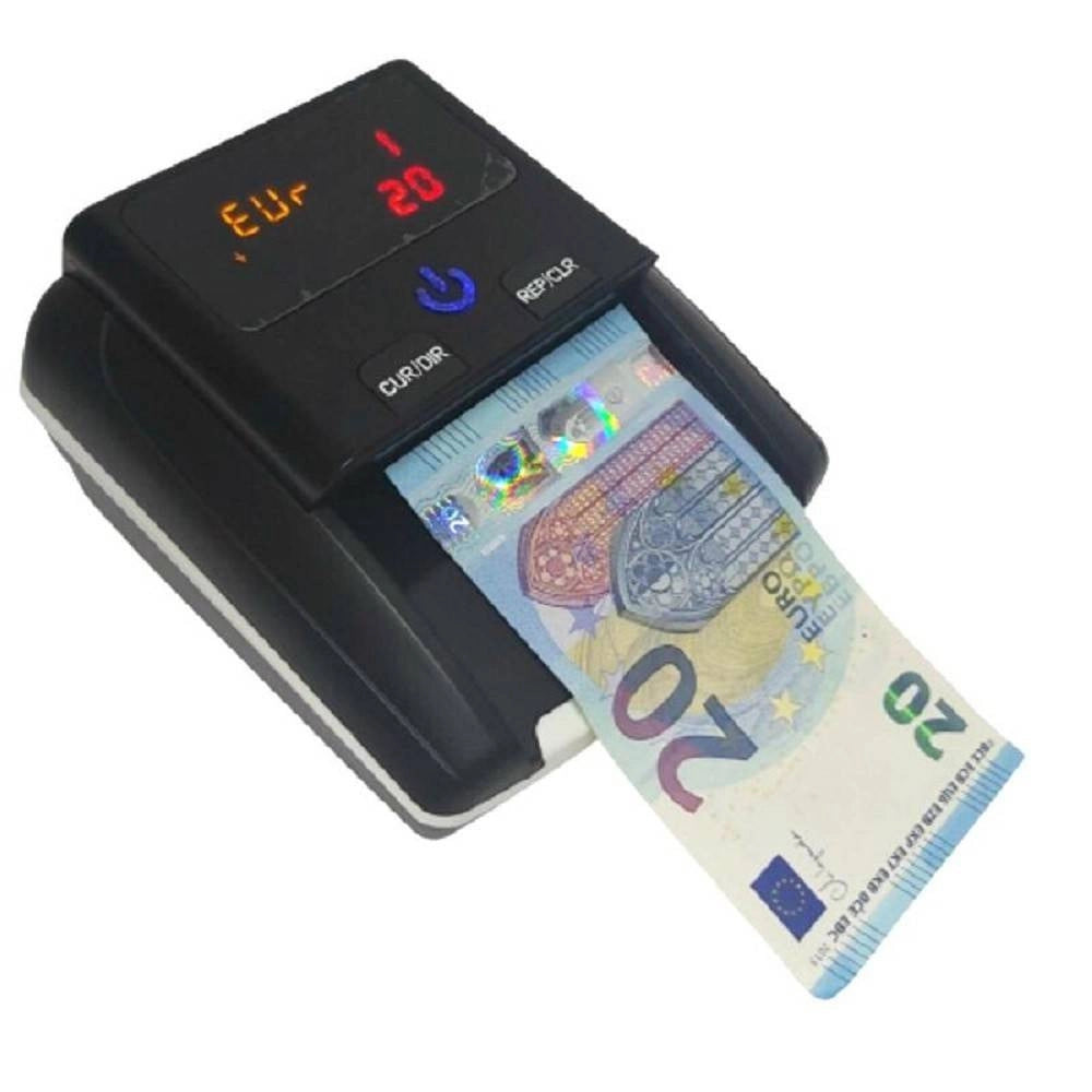 Trade Shop - Rilevatore Conta Banconote False Verifica Soldi Falsi Nero Con Batteria Al Litio -