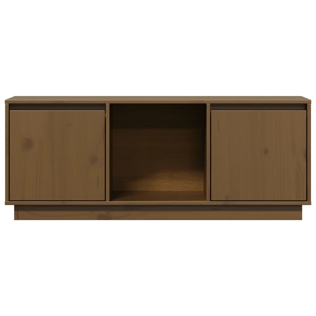 Mobile TV Miele 110,5x35x44 cm in Legno Massello di Pino