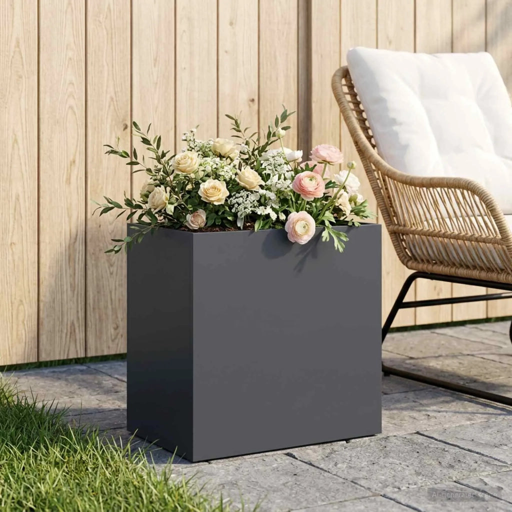 Vaso da giardino Antracite 50 x 30 x 40 cm 8005516