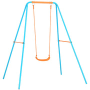 Altalena per Bambini da Giardino ¨C zephmum ¨C Acciaio e PE, 163x145x181 cm