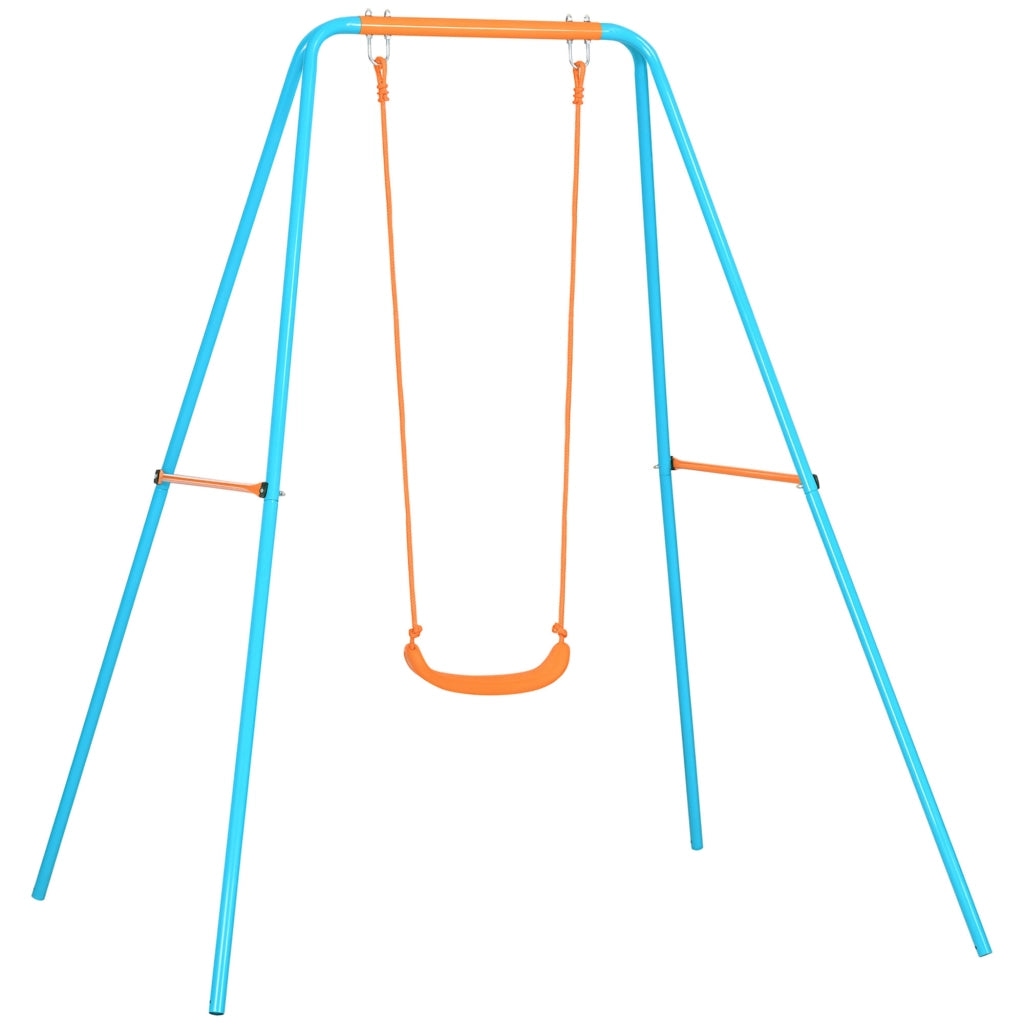 Altalena per Bambini da Giardino ¨C zephmum ¨C Acciaio e PE, 163x145x181 cm