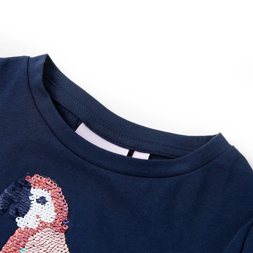 Maglietta da Bambina Blu Marino 128