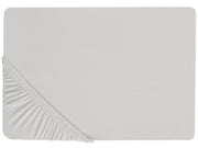 Lenzuolo con angoli cotone grigio chiaro 160 x 200 cm con bordi elastici modello classico a tinta unita camera da letto classica