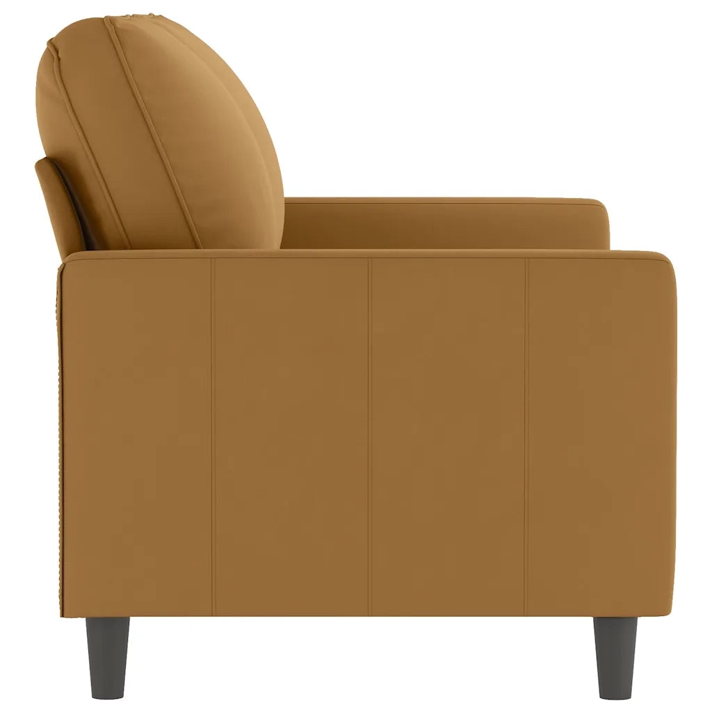 Divano a 2 Posti marrone 120 cm in Velluto 359196
