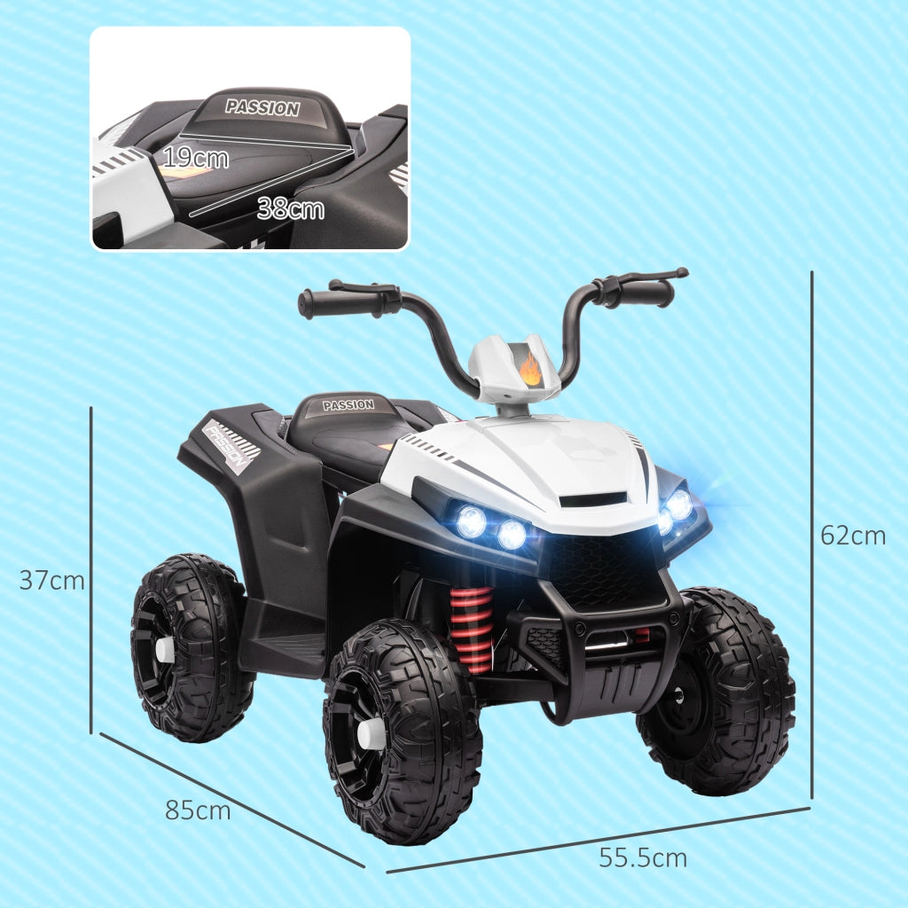 Giocattolo Quad per Bambini con Luci e Musica ¨C zephmum ¨C Bianco 50 Min