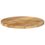 Piano per Tavolo Ø 50x3,8 cm Rotondo in Legno Massello di Mango 370061