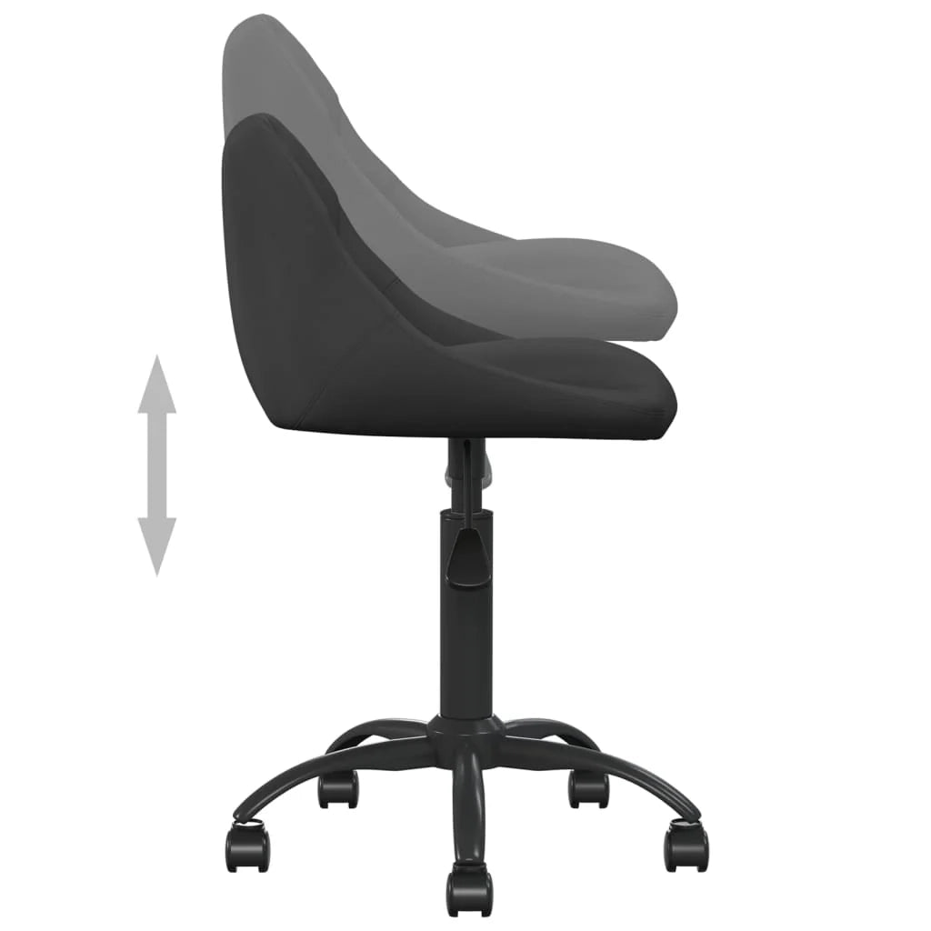 Sedia da ufficio/sedia da studio/sedia per computer in velluto nero 02_0024046