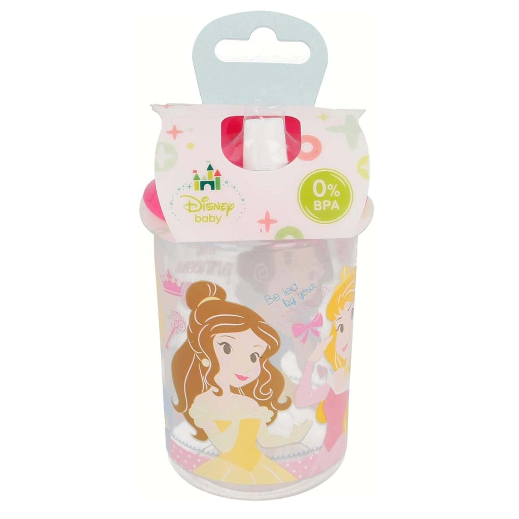Borraccia per bambini con beccuccio a 360 ml senza BPA ergonomica Rosa Princess