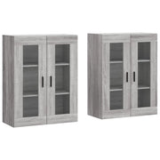 Armadietti a Parete 2 pz Grigio Sonoma in Legno Multistrato CFW2222450