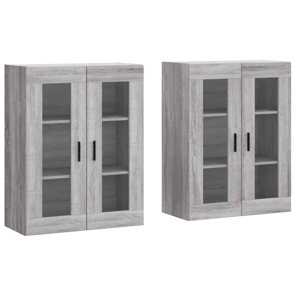 Armadietti a Parete 2 pz Grigio Sonoma in Legno Multistrato CFW2222450