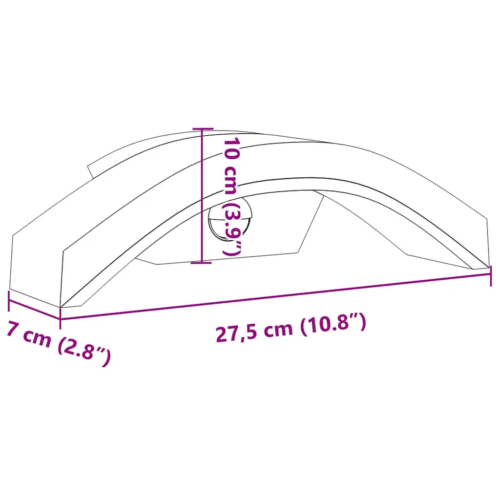 Applique con LED e Sensore 2 pz Bianche in Alluminio Pressofuso CFW8210628