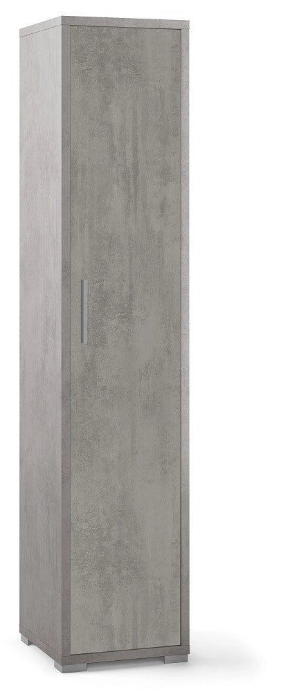 MOBILE COLONNA 1 ANTA H182 L38 P41 cm FINITURA CEMENTO SARMOG Db364k