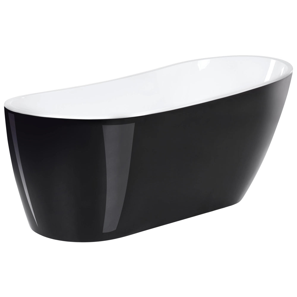 Vasca da bagno freestanding in acrilico sanitario bianco 170 x 78 cm stile moderno contemporaneo