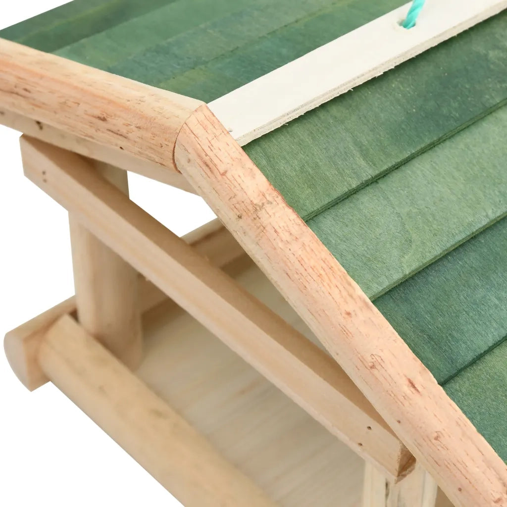 Mangiatoia per Uccelli in Legno Massello 35x29,5x21cm CFW5339743