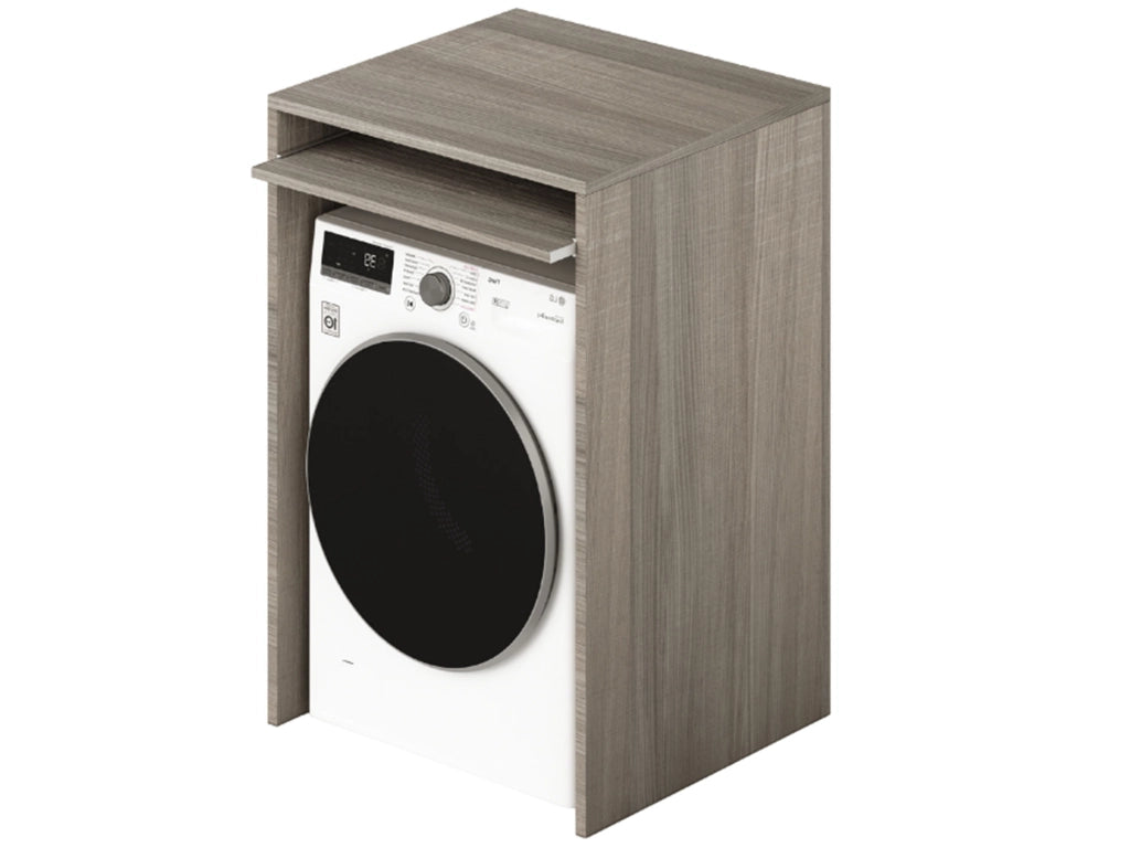 Mobile Mobiletto Coprilavatrice in legno bagno lavanderia 105x71x65 Olmo