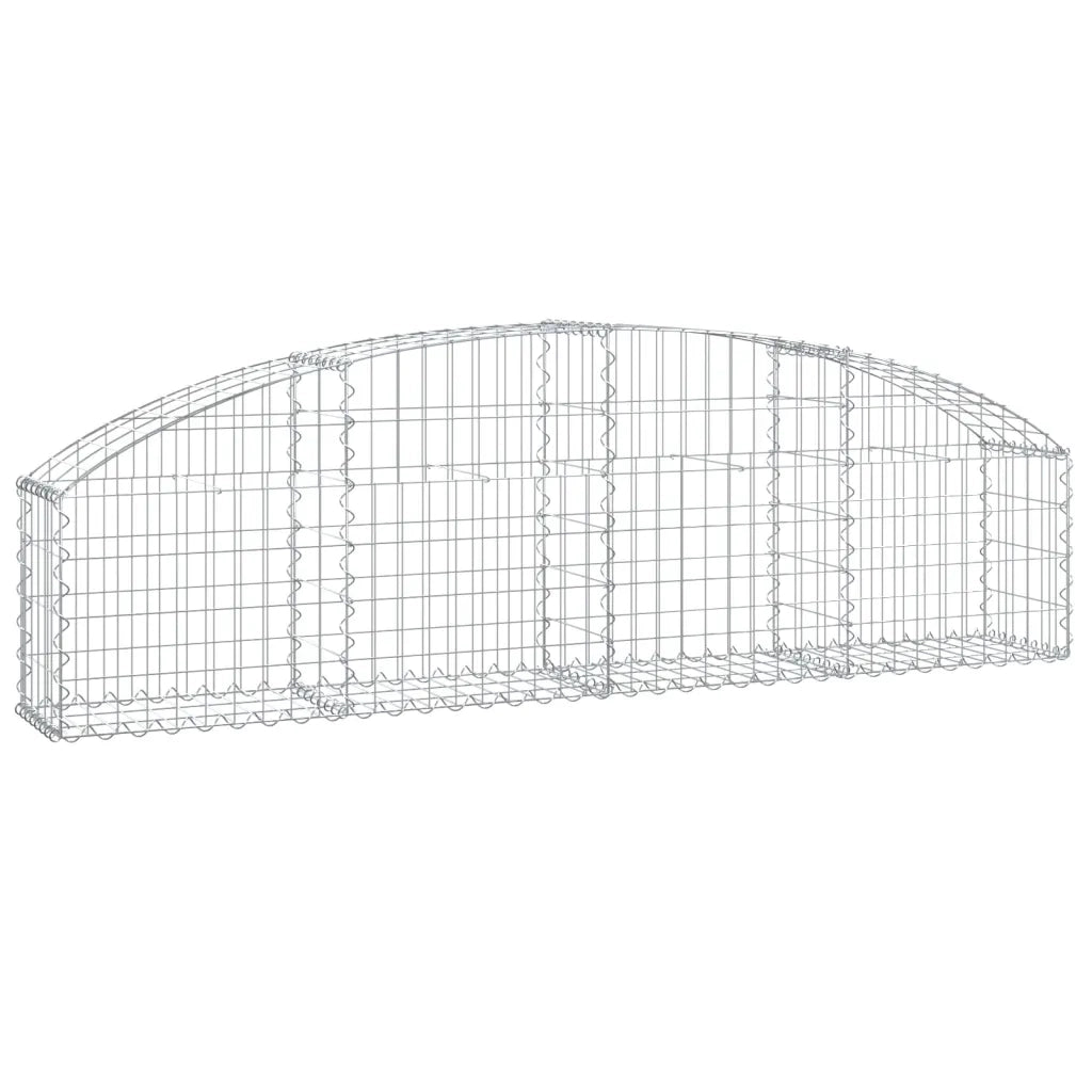 Cesto Gabbione ad Arco 200x30x40/60 cm Ferro Zincato 153462