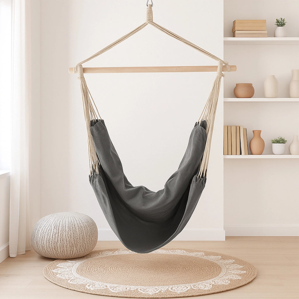 Poltrona Sospesa Sedia Amaca Altezza Totale 140 cm - Grigio casa.pro