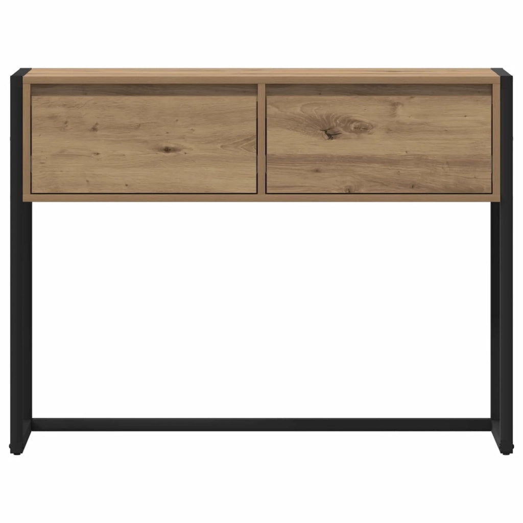 Tavolino | Tavolo laterale Rovere Artigianale 100 x 36 x 75 cm Legno multistrato