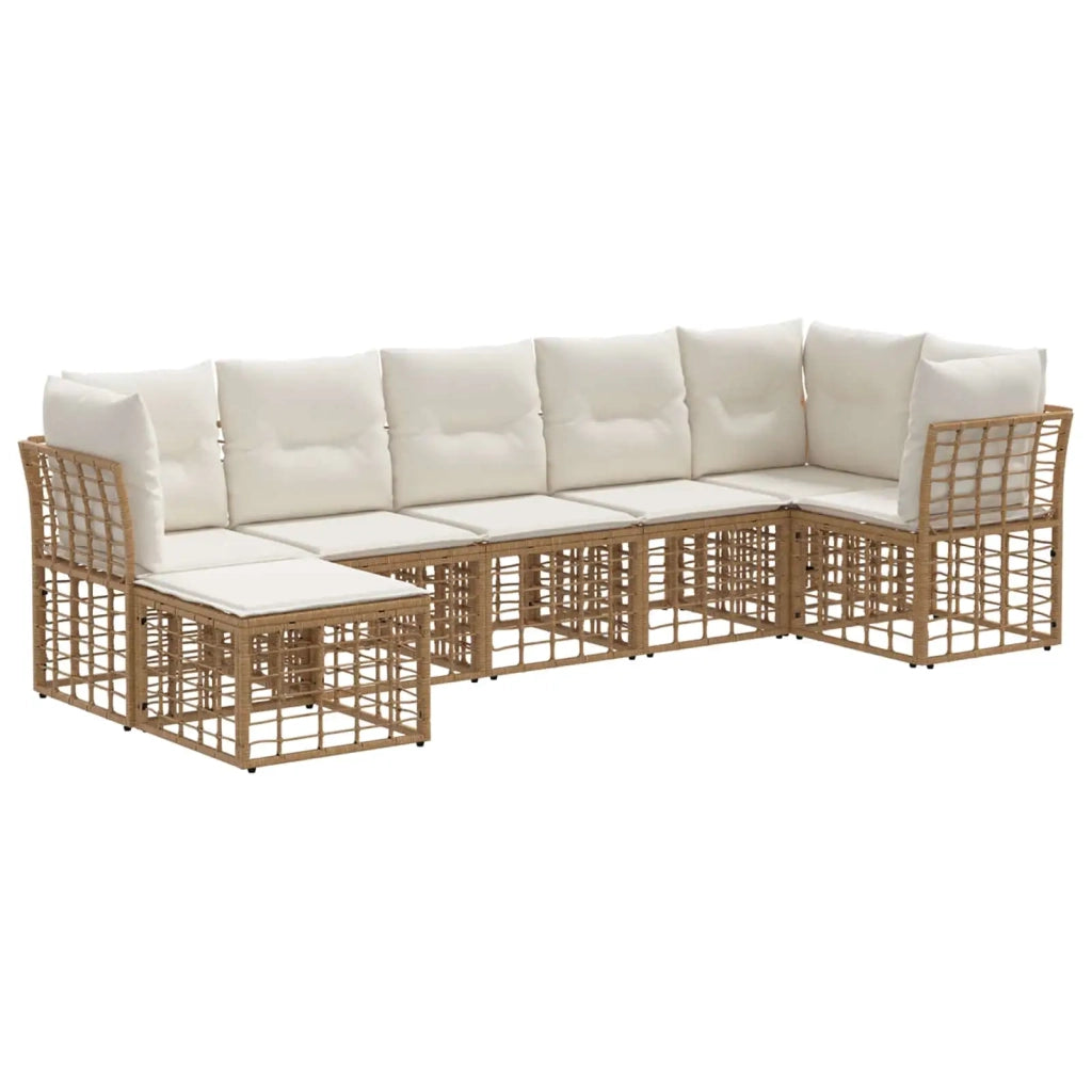 Set di divani da esterno Naturale Poliestere 3437522