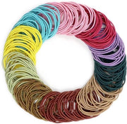 Elastici per capelli multicolore per ragazze - Senza metallo - 45 cm - Orecchini per cavalli - 200 pezzi