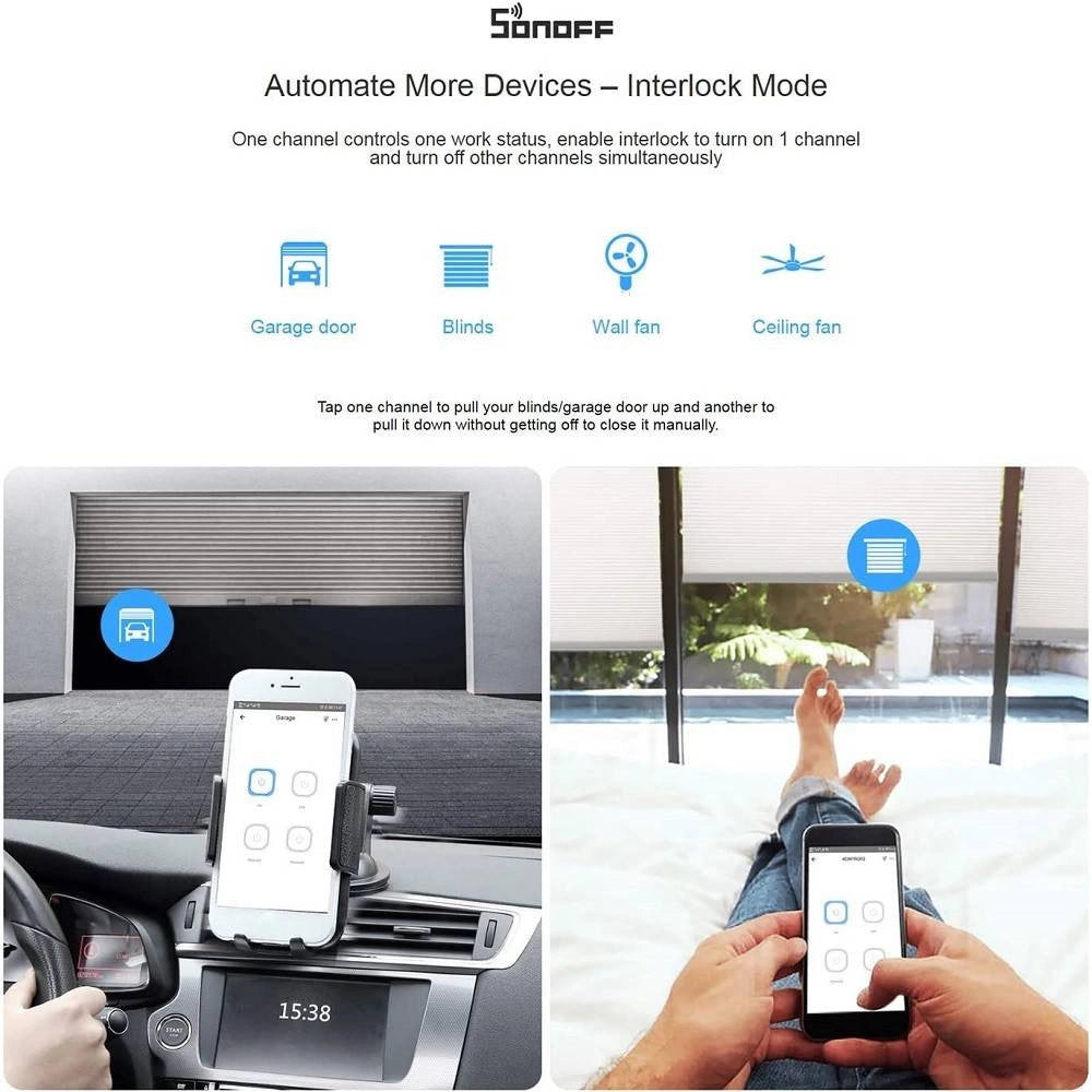 Trade Shop - Interruttore Intelligente Sonoff 4chr3 Wi-fi Smart Switch A 4 Canali Alexa Google -