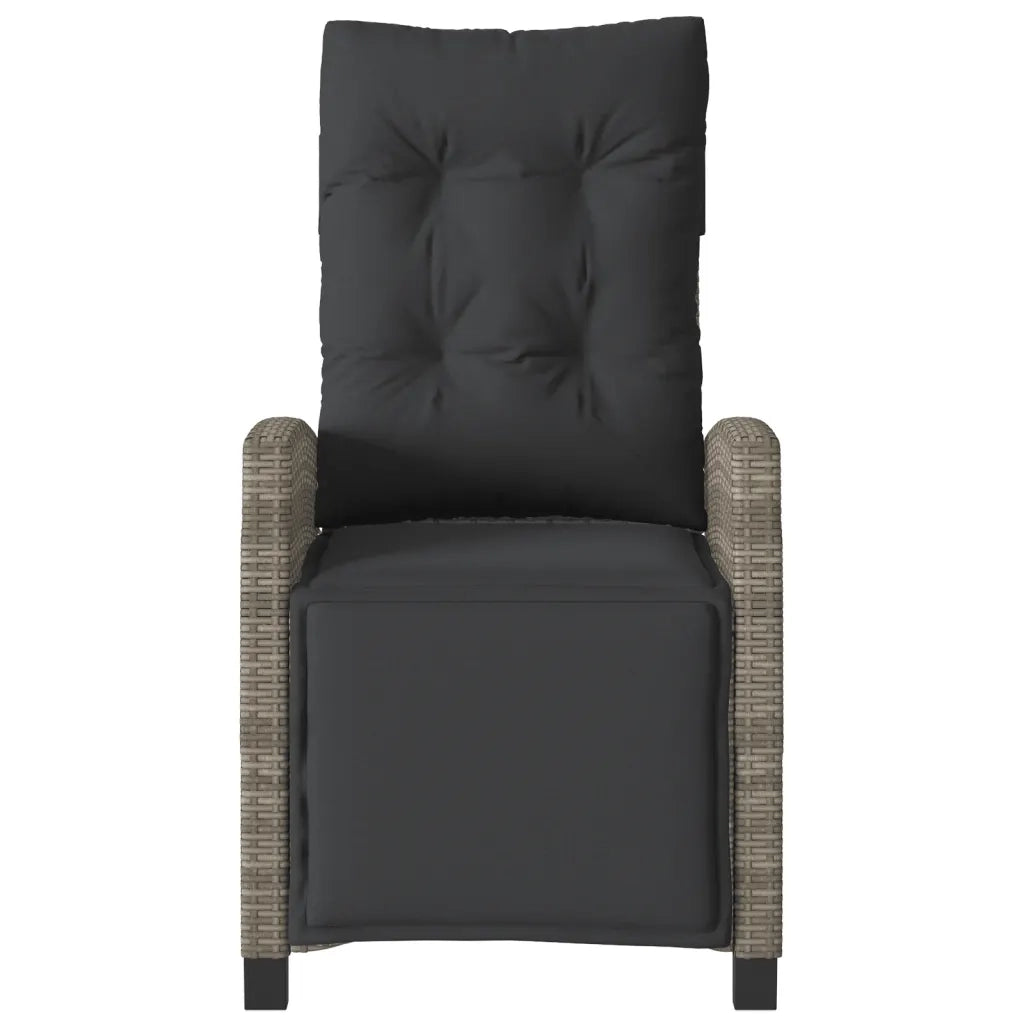 Set da Bistr¨° 3 pz | Set Salotto da Giardino con Cuscini Grigio in Polyrattan