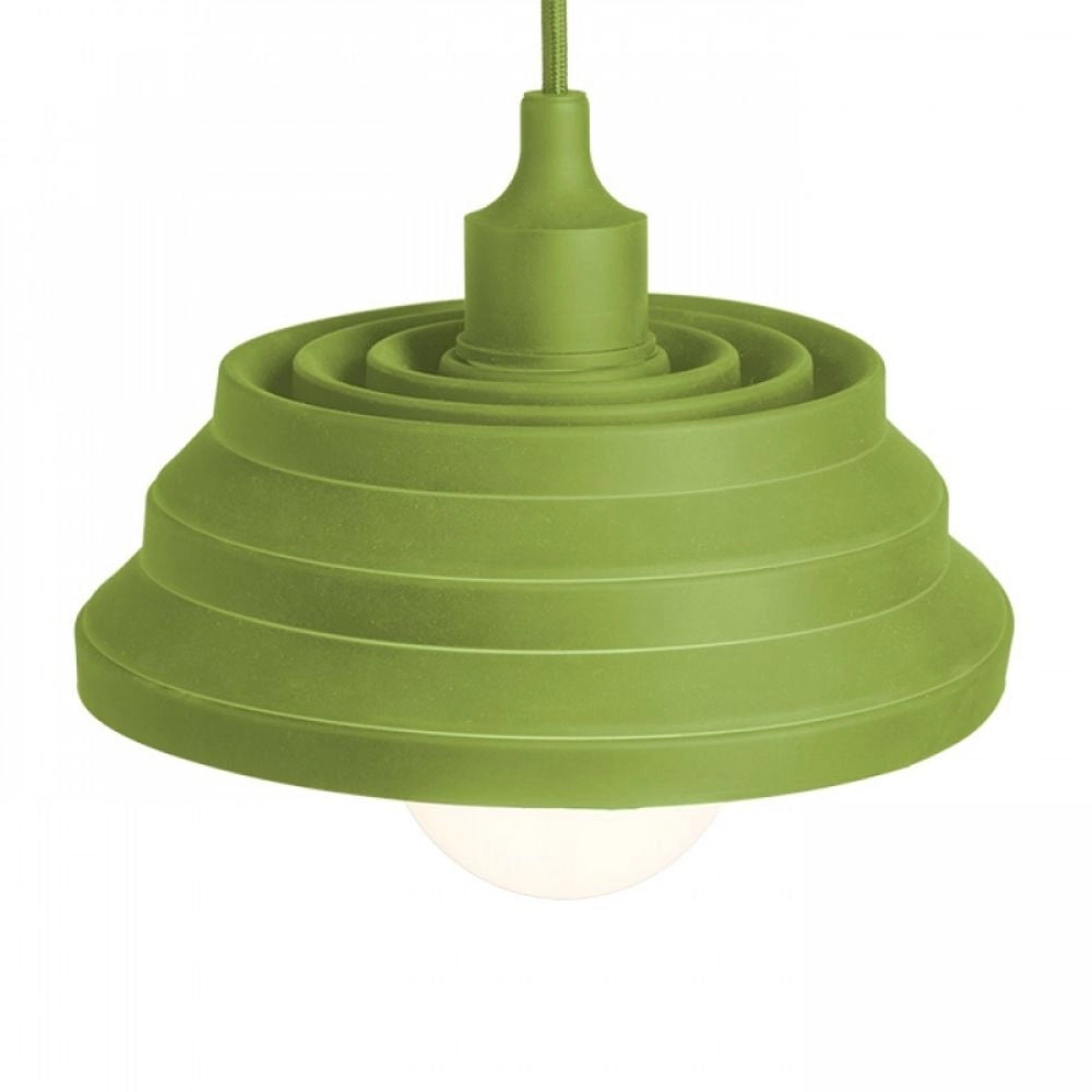 Lampada Lampadario AMICI a sospensione in silicone verde  230V E27 42W