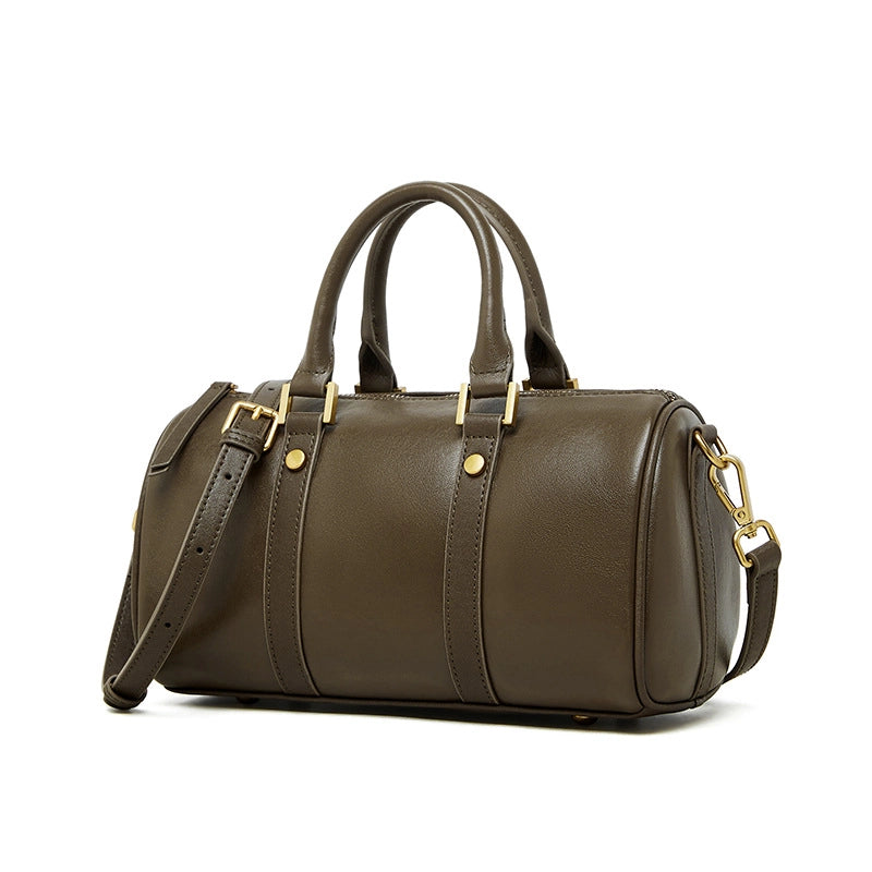 Borsa a tracolla da donna in vera pelle, verde