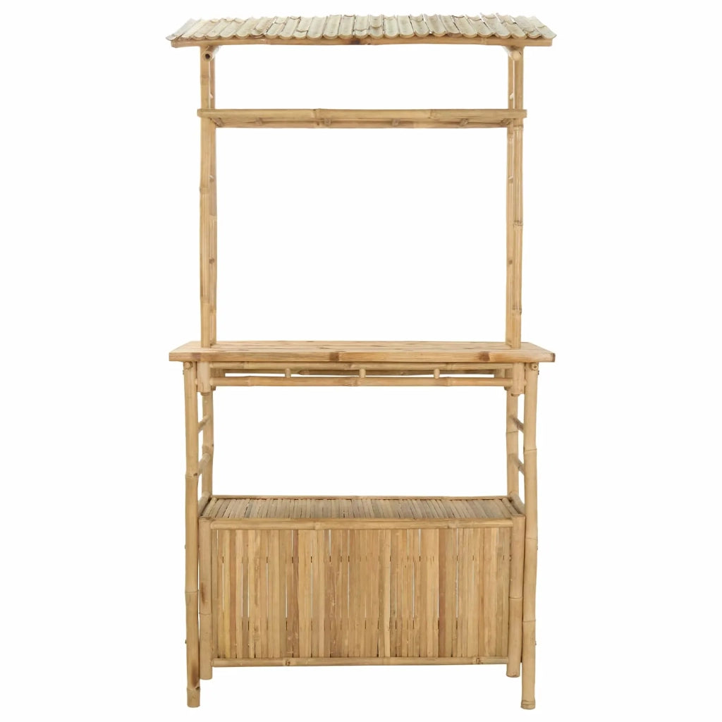 Tavolo da bar da esterno Naturale 110 x 50 x 210 cm Bambù 42028062