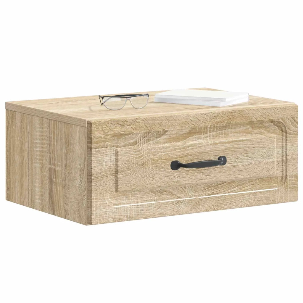 Mobiletto da notte a muro 2 pcs Rovere Sonoma 49 x 34,5 x 20 cm 899300