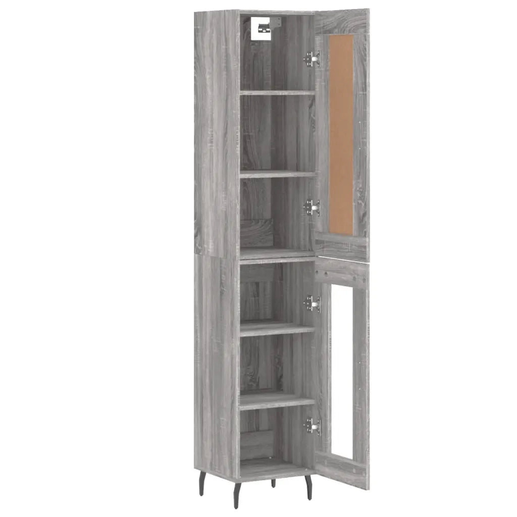 Credenza Grigio Sonoma 34,5x34x180 cm in Legno Multistrato 3200407