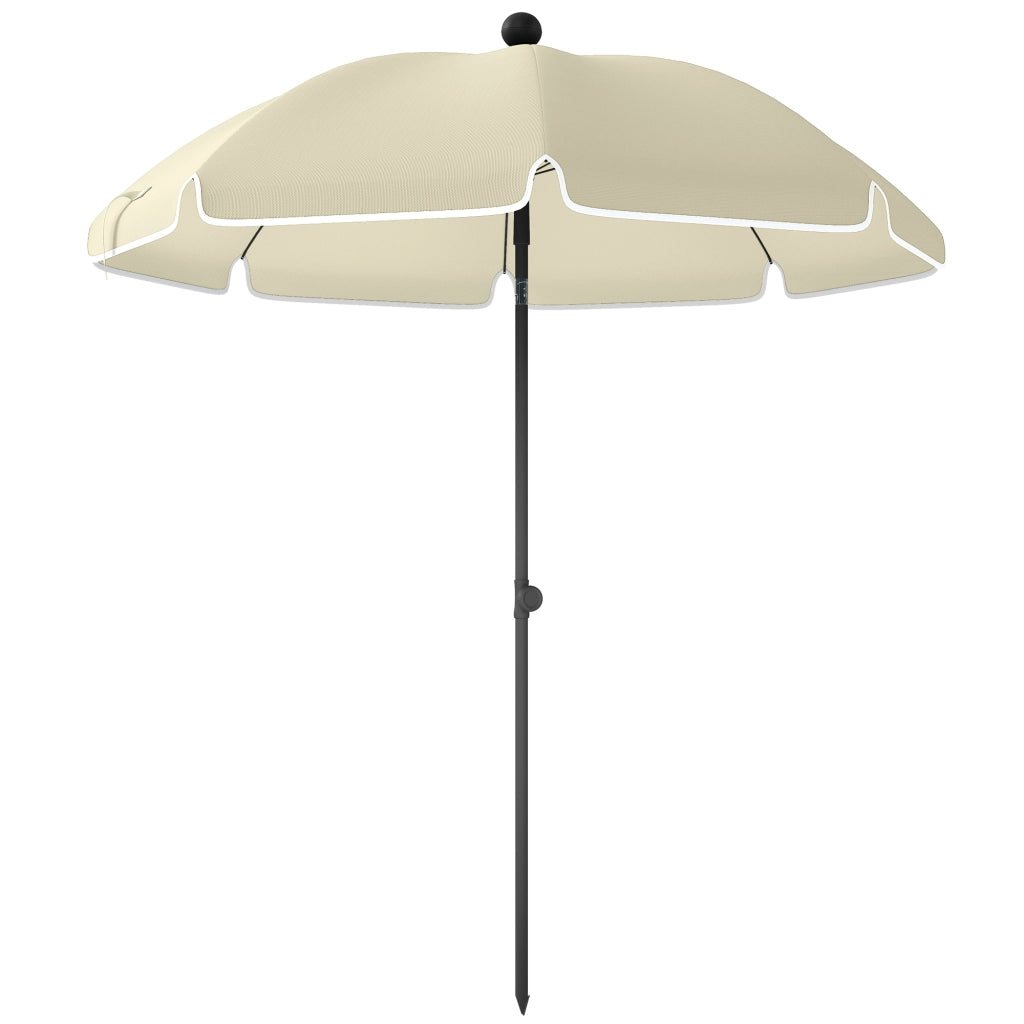 Ombrellone da spiaggia ?150 cm pieghevole con sabbia ancoraggio e borsa ¨C zephmum ¨C Beige