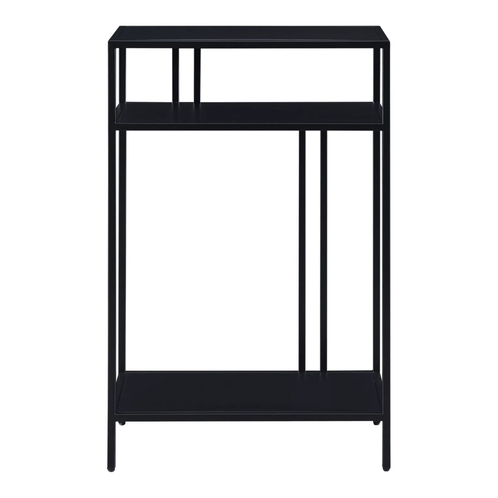 Tavolo consolle in metallo 85 x 55 x 30 cm nero 03_0008584