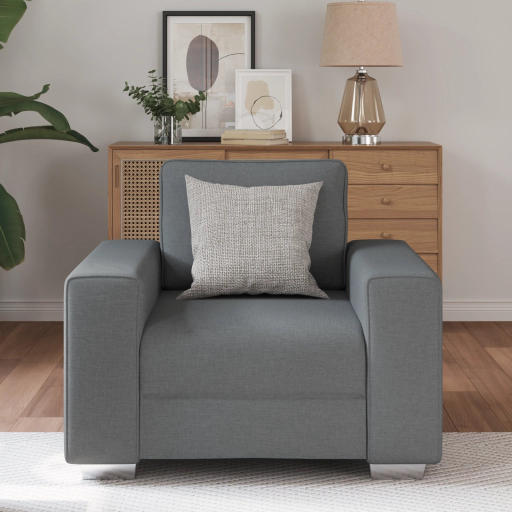 Poltrona  Grigio Scuro 59 cm in Tessuto