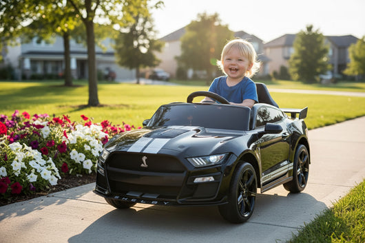 Macchina Elettrica per Bambini Licenza Ufficiale Ford Mustang Shelby Telecomandata 10,8V 3,1Ah Nero