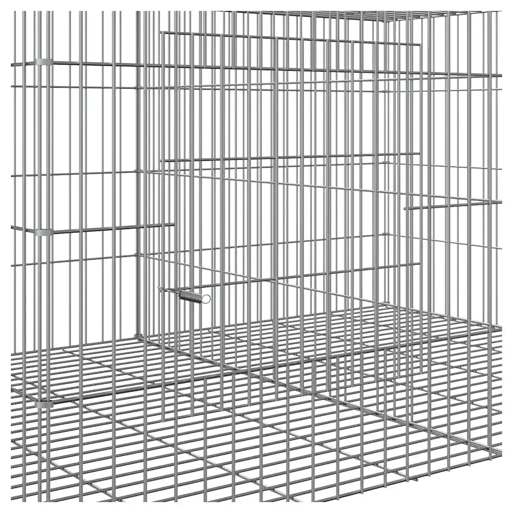 Conigliera con 5 Pannelli 273x79x54 cm Ferro Zincato cod mxl 44502