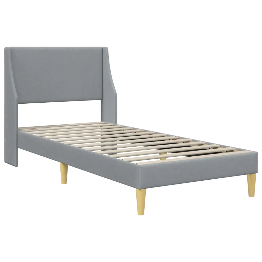 Struttura del letto Grigio chiaro 90 x 200 cm Tessuto