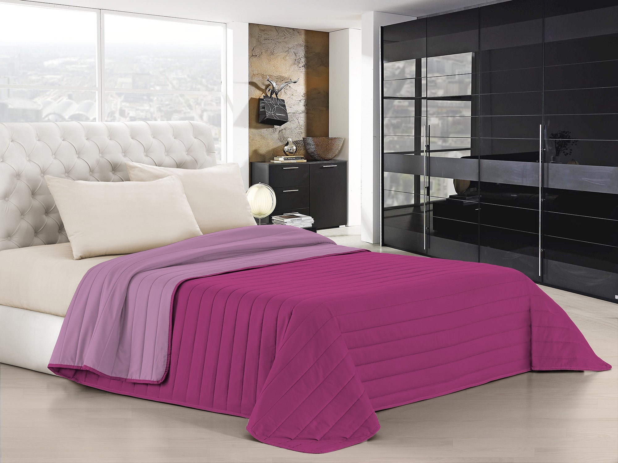 Trapuntino Doubleface Matrimoniale 100gr Lilla/Fuxia