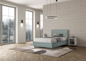 Letto 1 Piazza e Mezzo 120x200 cm con Rete Adele Aragona 7 Azzurro