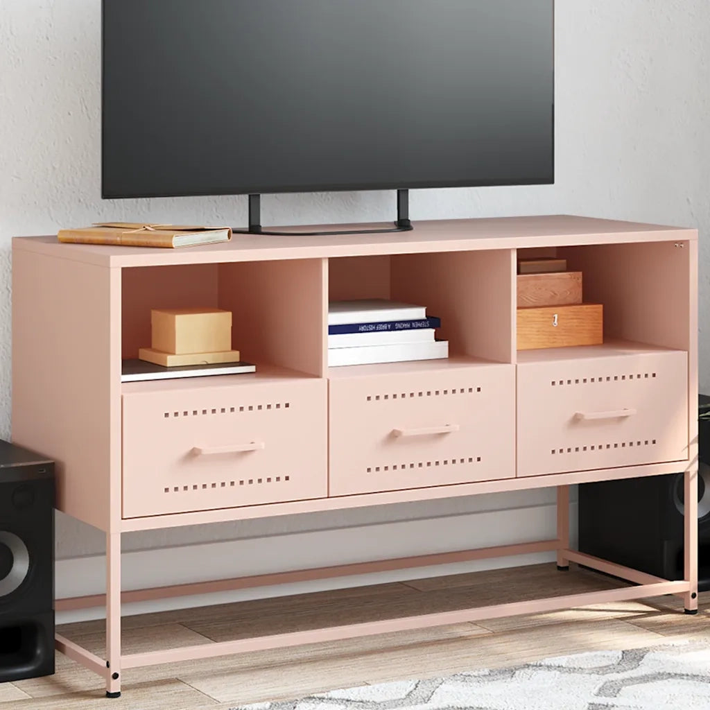 Mobile TV Rosa 100,5x39x60,5 cm in Acciaio