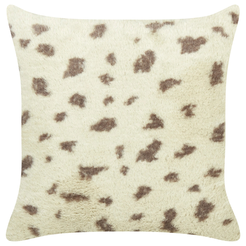 Set di 2 cuscini decorativi in pelliccia sintetica beige 45 x 45 cm accessori salotto