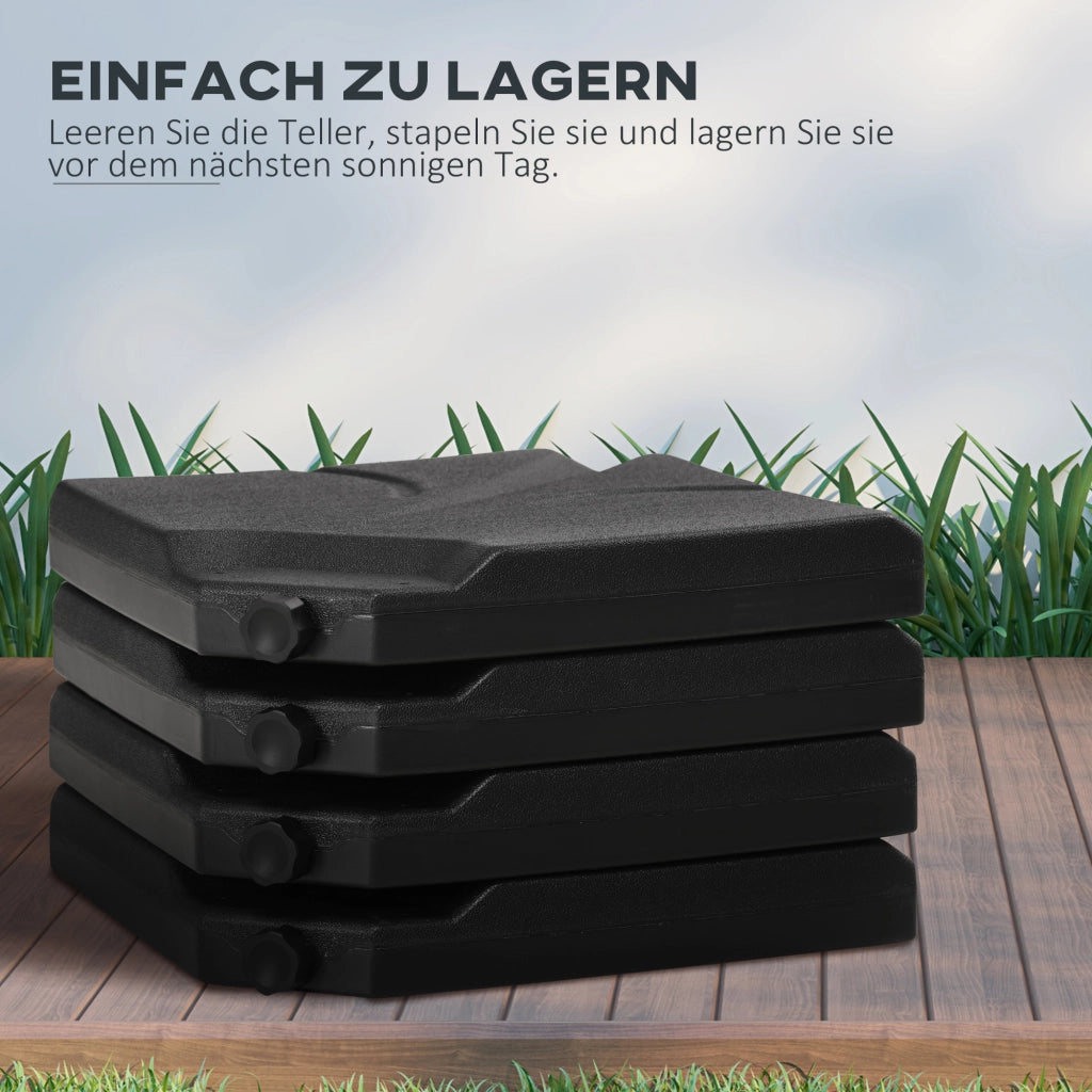 Base per ombrellone ¨C zephmum ¨C Nero, Plastica, 103x103x8,3 cm