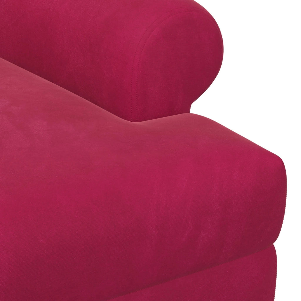 Loveseat con bottoni imbottiti Rosso Vino 120 x 66 x 78 cm 42041833