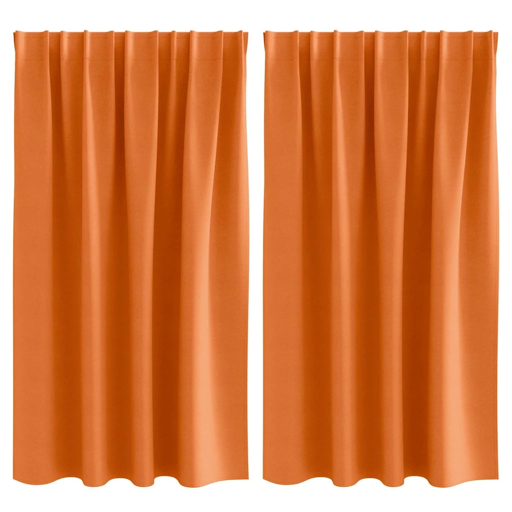 Tende Blackout con Anelli 2 pcs Arancione Vivo 140 x 140 cm 4107508