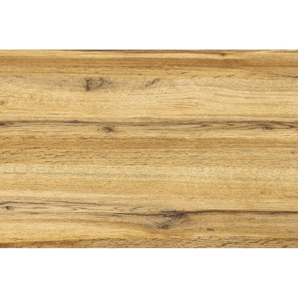 Tavolo da pranzo RIVET estensibile fino a 220 cm - Legno e metallo nero - Stile industriale